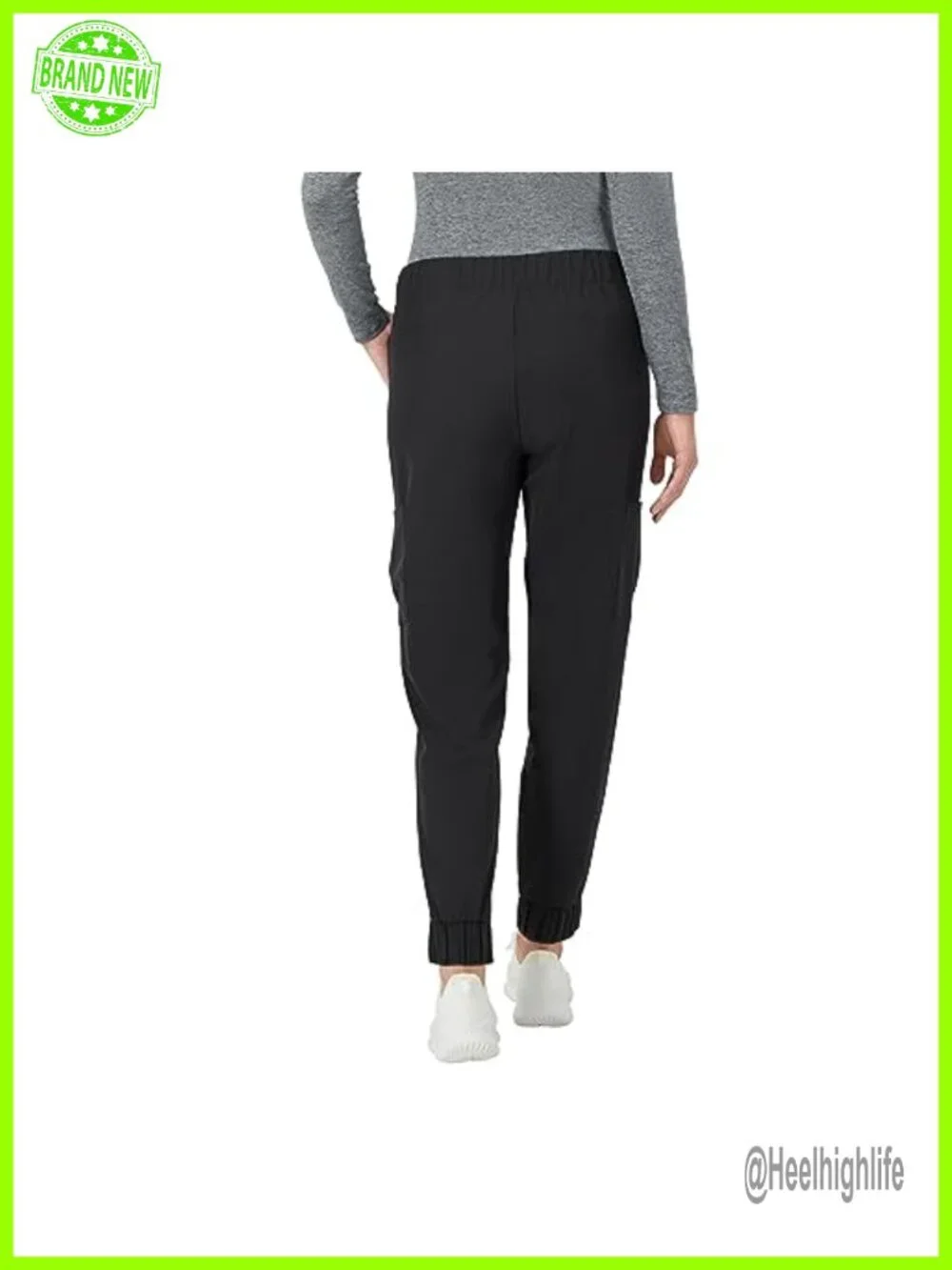 Women's Medical Scrub Cargo Joggers Moisture Wicking Adjustable Drawstring